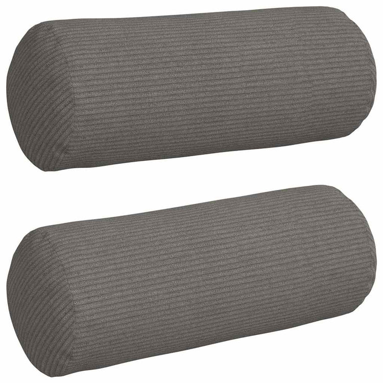 Vidaxl bolster kussens 2 st katoen stof lichtgrijs ø 15 x 40 cm