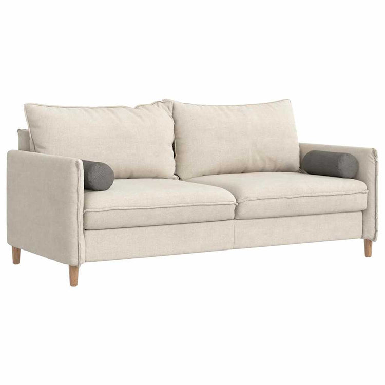 Vidaxl bolster kussens 2 st katoen stof lichtgrijs ø 15 x 40 cm
