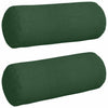 Vidaxl bolster kussens 2 stuks donkergroen ø 15 x 40 cm cordstof