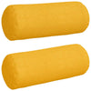 Vidaxl bolster kussens 2 stuks lichtgeel ø 15 x 40 cm cordstof
