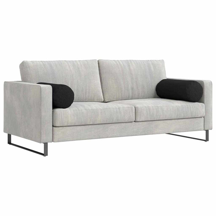 Vidaxl bolster kussens 2 st stof zwart ø 25 x 70 cm