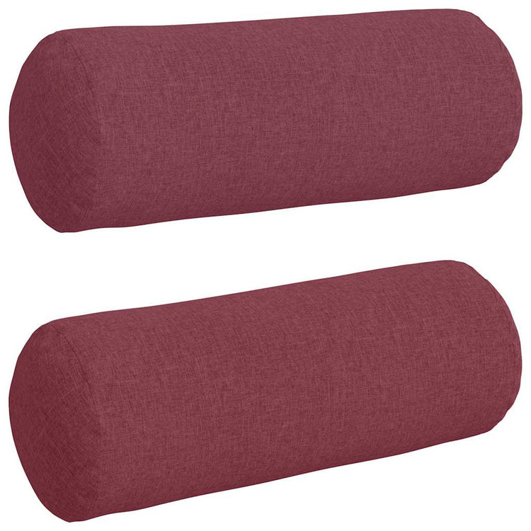 Vidaxl bolster kussens 2 st stof wijnrood ø 25 x 70 cm