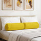 Vidaxl bolster kussens 2 st stof lichtgeel ø 25 x 70 cm