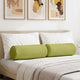 Vidaxl bolster kussens 2 st stof lichtgroen ø 25 x 70 cm