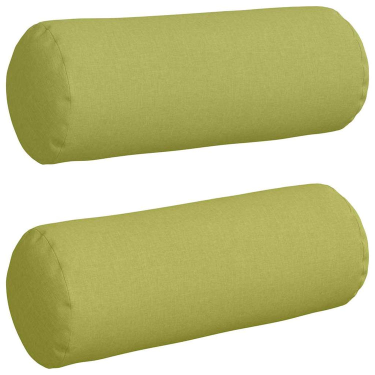 Vidaxl bolster kussens 2 st stof lichtgroen ø 25 x 70 cm