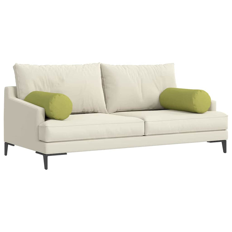 Vidaxl bolster kussens 2 st stof lichtgroen ø 25 x 70 cm