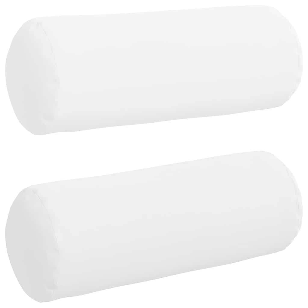 Vidaxl bolster kussens 2 stuks wit ø 25 x 70 cm stof