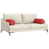Vidaxl bolster kussens 2 stuks rood ø 25 x 70 cm stof