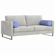 Vidaxl bolster kussens 2 st stof jeans blauw ø 25 x 70 cm - afbeelding 3