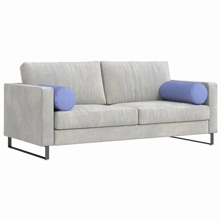 Vidaxl bolster kussens 2 st stof jeans blauw ø 25 x 70 cm