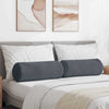 Vidaxl bolster kussens 2 stuks donkergrijs ø 25 x 70 cm cordstof