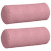 Vidaxl bolster kussens 2 stuks roze ø 25 x 70 cm cordstof