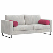 Vidaxl bolster kussens 2 stuks wijnrood ø 25 x 70 cm cordstof - afbeelding 3