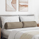 Vidaxl bolster kussens 2 st microvezel stof taupe ø 25 x 70 cm