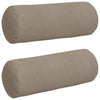 Vidaxl bolster kussens 2 stuks taupe ø 25 x 70 cm microvezel stof