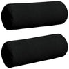 Vidaxl bolster kussens 2 stuks zwart ø 25 x 70 cm microvezel stof