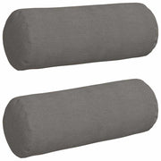 Vidaxl bolster kussens 2 stuks lichtgrijs ø 25 x 70 cm cordstof - afbeelding 2