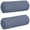 Vidaxl bolster kussens 2 stuks blauw ø 25 x 70 cm cordstof
