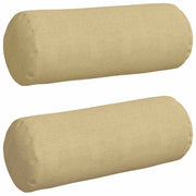 Vidaxl bolster kussens 2 stuks grijs groen ø 25 x 70 cm cordstof - afbeelding 2