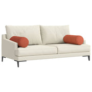 Vidaxl bolster kussens 2 stuks rood-oranje ø 25 x 70 cm cordstof - afbeelding 3