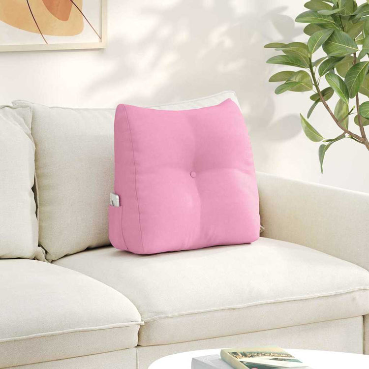 Vidaxl rugkussen roze 45 x 24 x 50 cm stof