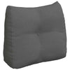 Vidaxl rugkussen donkergrijs 60 x 24 x 50 cm stof