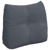 Vidaxl rugkussen donkergrijs 60 x 24 x 50 cm fluweel