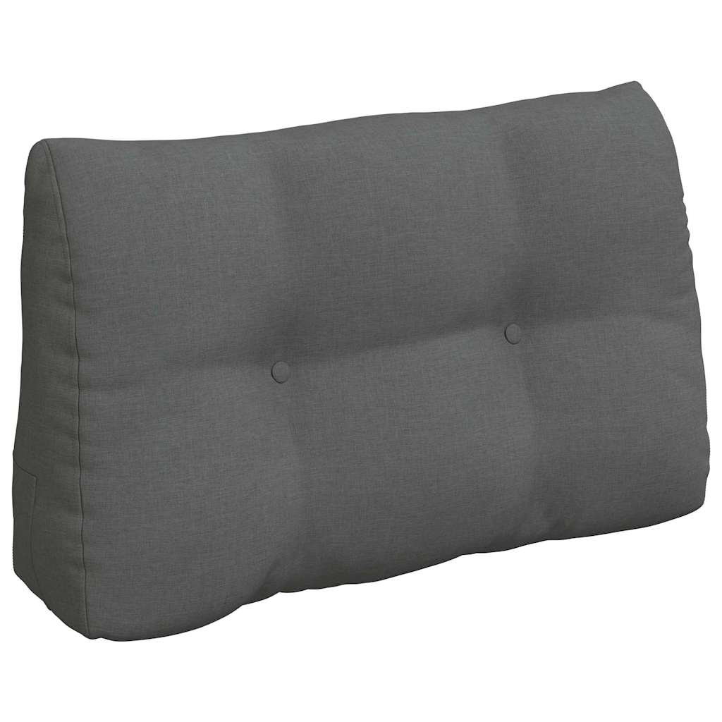 Vidaxl rugkussen donkergrijs 80 x 24 x 50 cm stof
