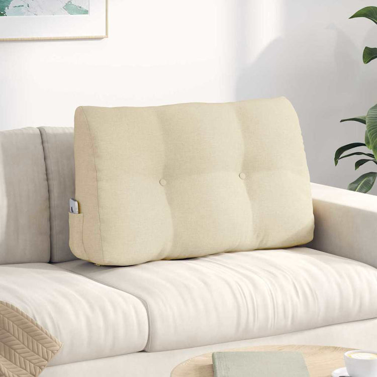 Vidaxl rugkussen crème 80 x 24 x 50 cm stof