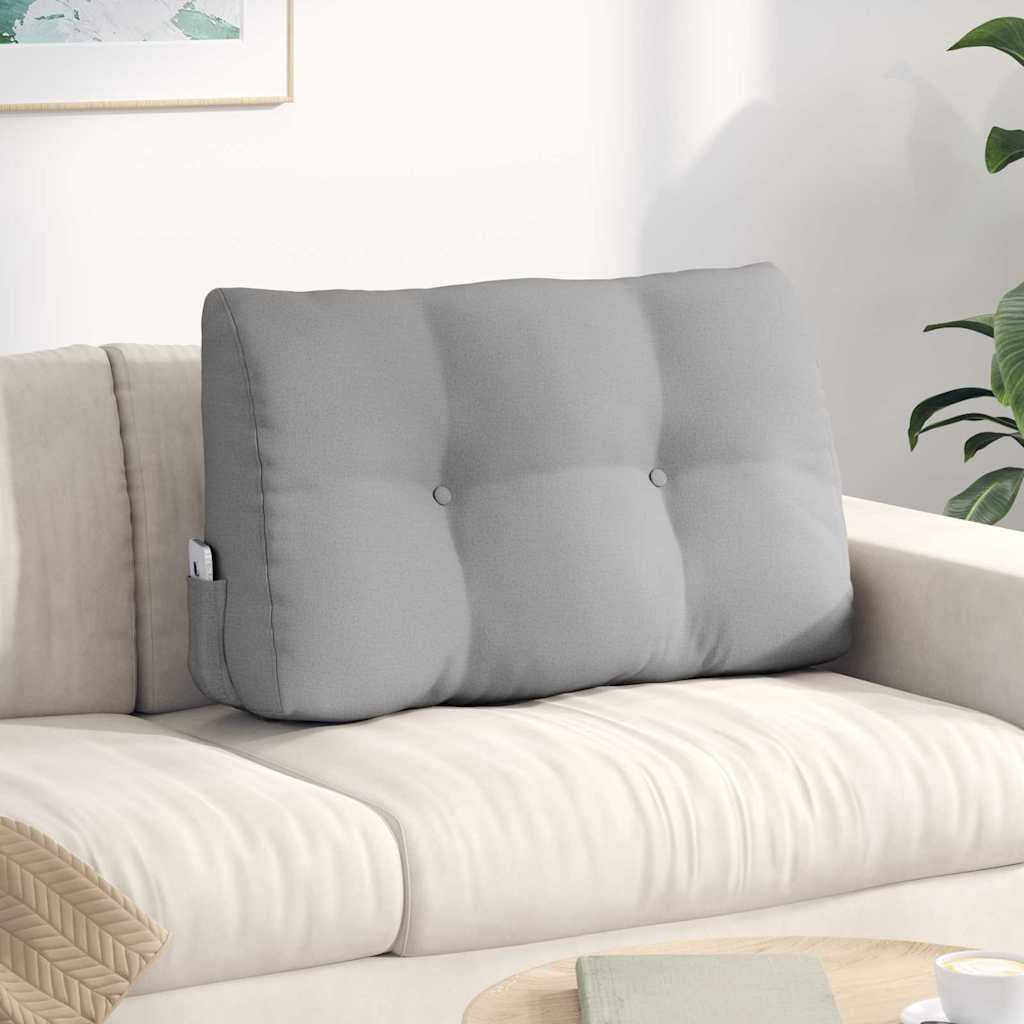 Vidaxl rugkussen wolkengrijs 80 x 24 x 50 cm stof