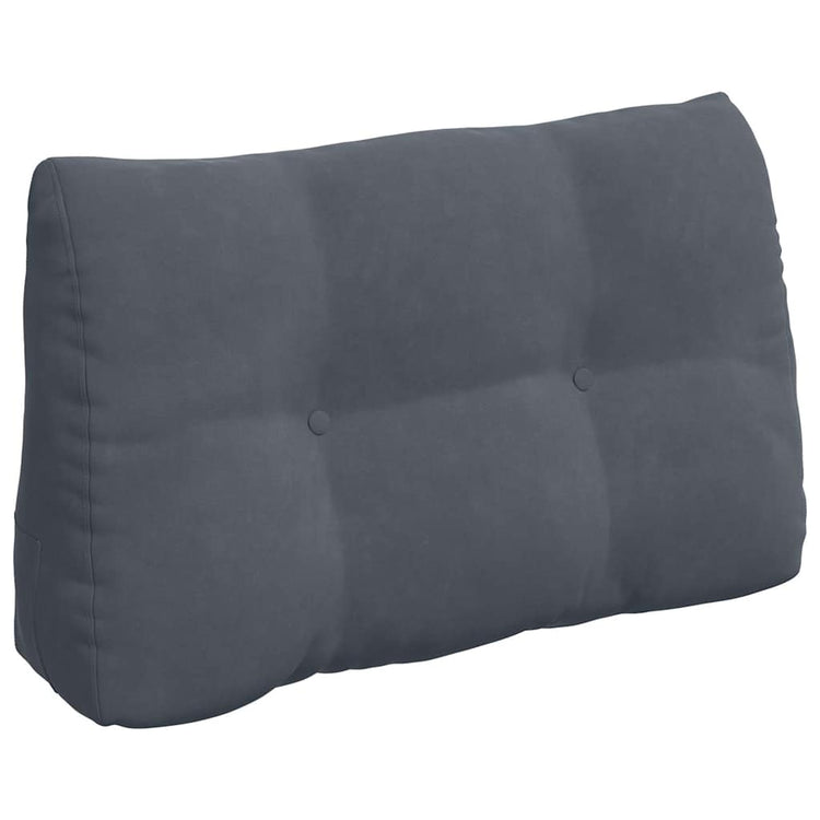 Vidaxl rugkussen donkergrijs 80 x 24 x 50 cm fluweel