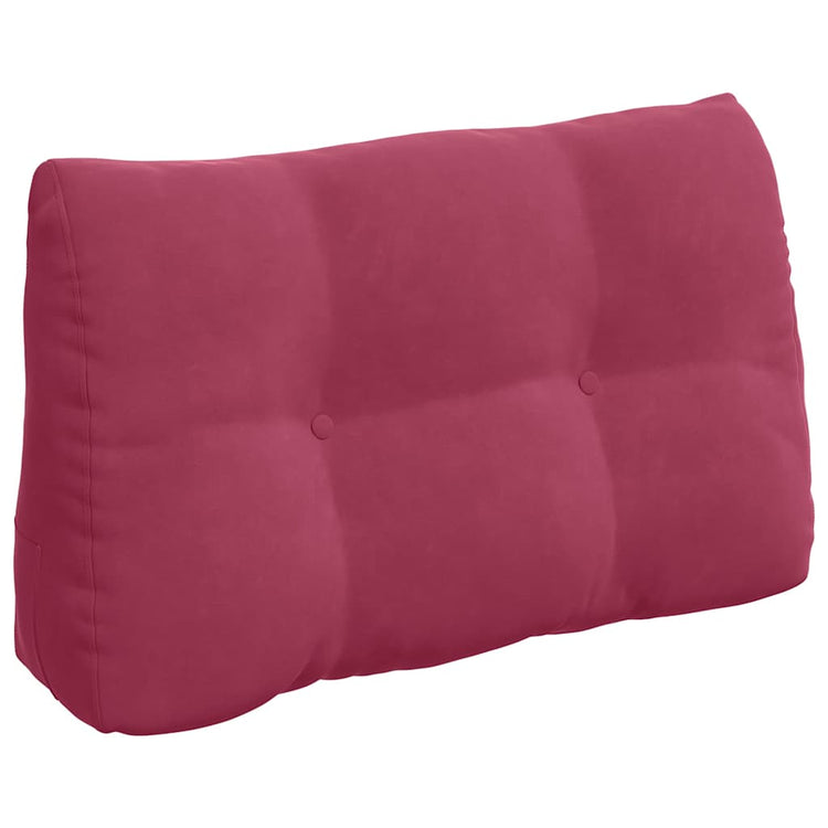 Vidaxl rugkussen wijnrood 80 x 24 x 50 cm fluweel