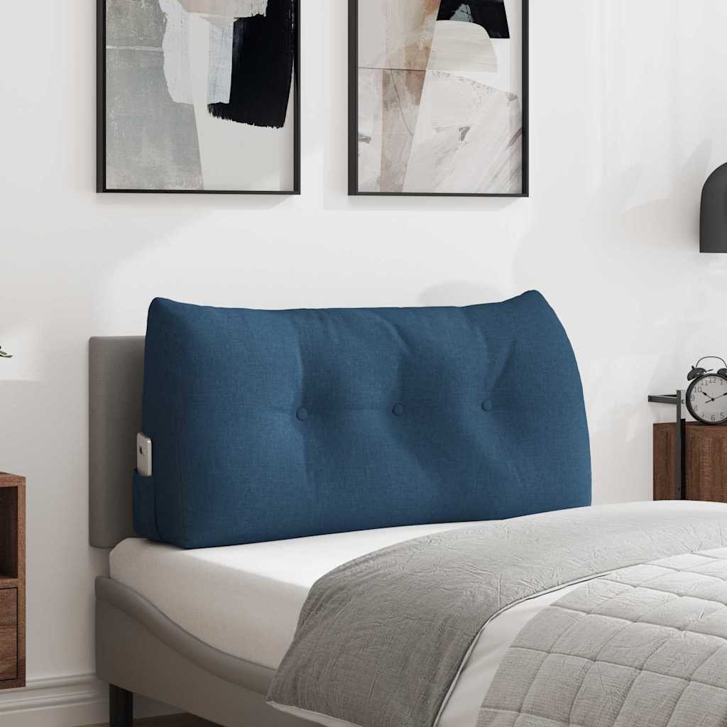 Vidaxl rugkussen blauw 100 x 24 x 50 cm stof