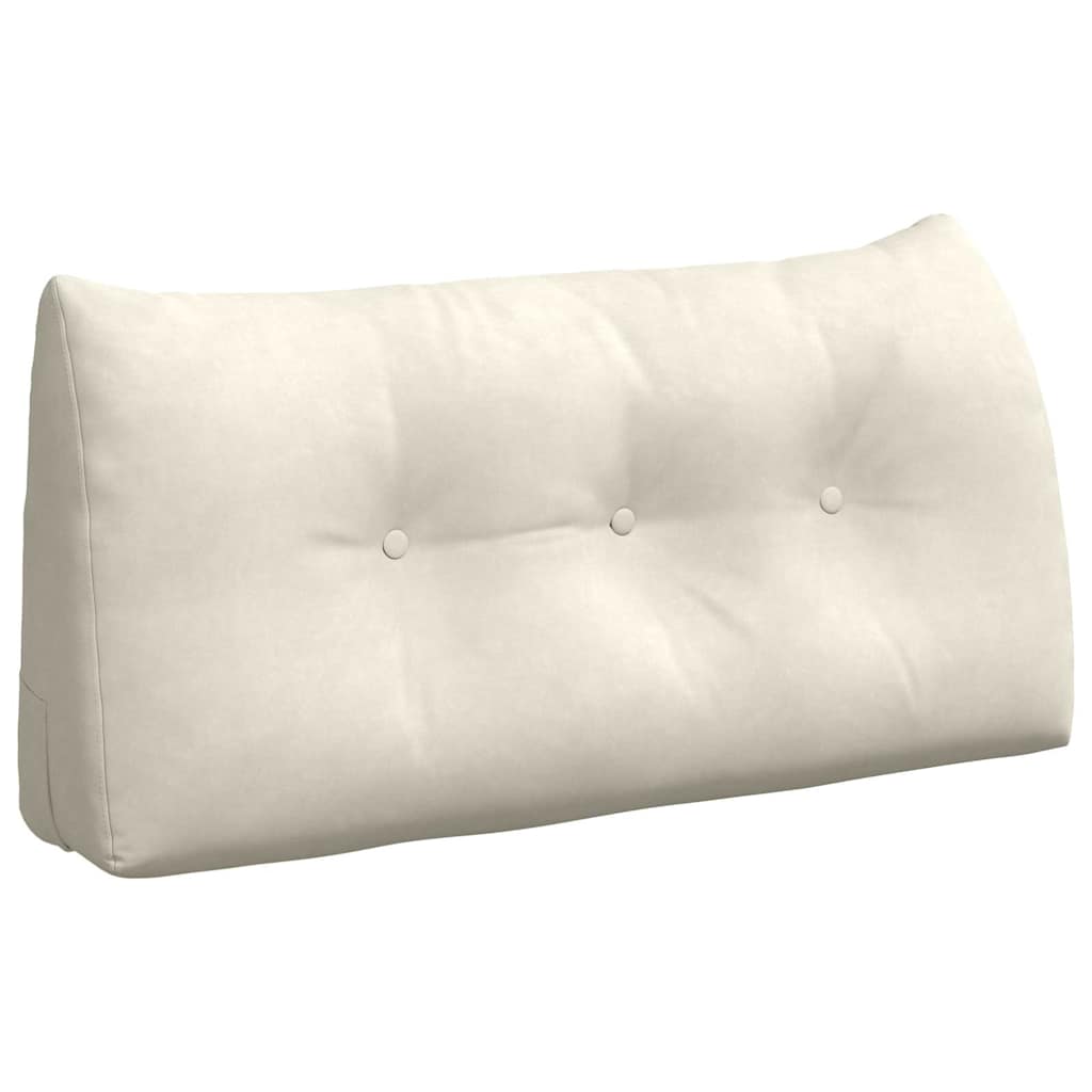 Vidaxl rugkussen crème 100 x 24 x 50 cm fluweel