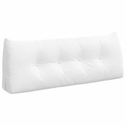 Vidaxl rugkussen wit 120 x 24 x 50 cm stof - afbeelding 2