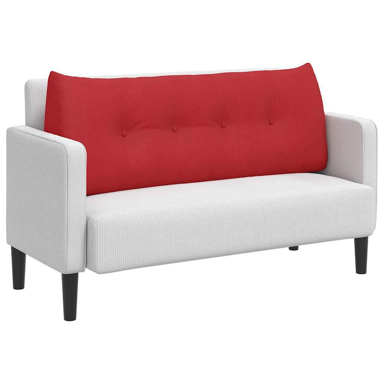 Vidaxl rugkussen rood 120 x 24 x 50 cm stof