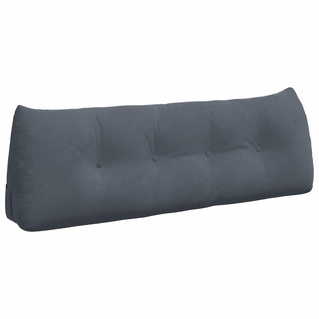 Vidaxl rugkussen donkergrijs 140 x 24 x 50 cm fluweel