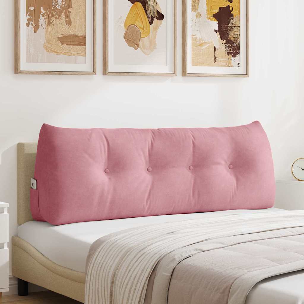 Vidaxl rugkussen roze 140 x 24 x 50 cm fluweel