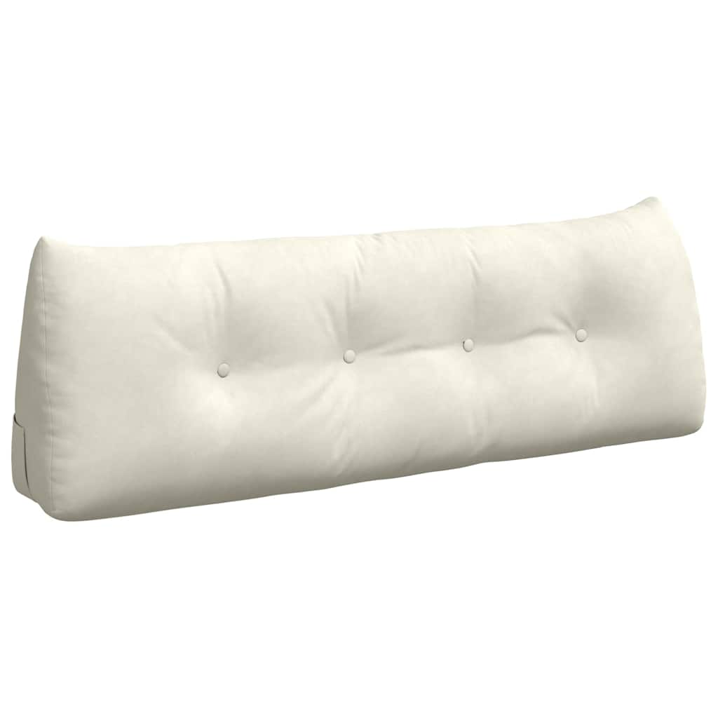 Vidaxl rugkussen crème 140 x 24 x 50 cm fluweel