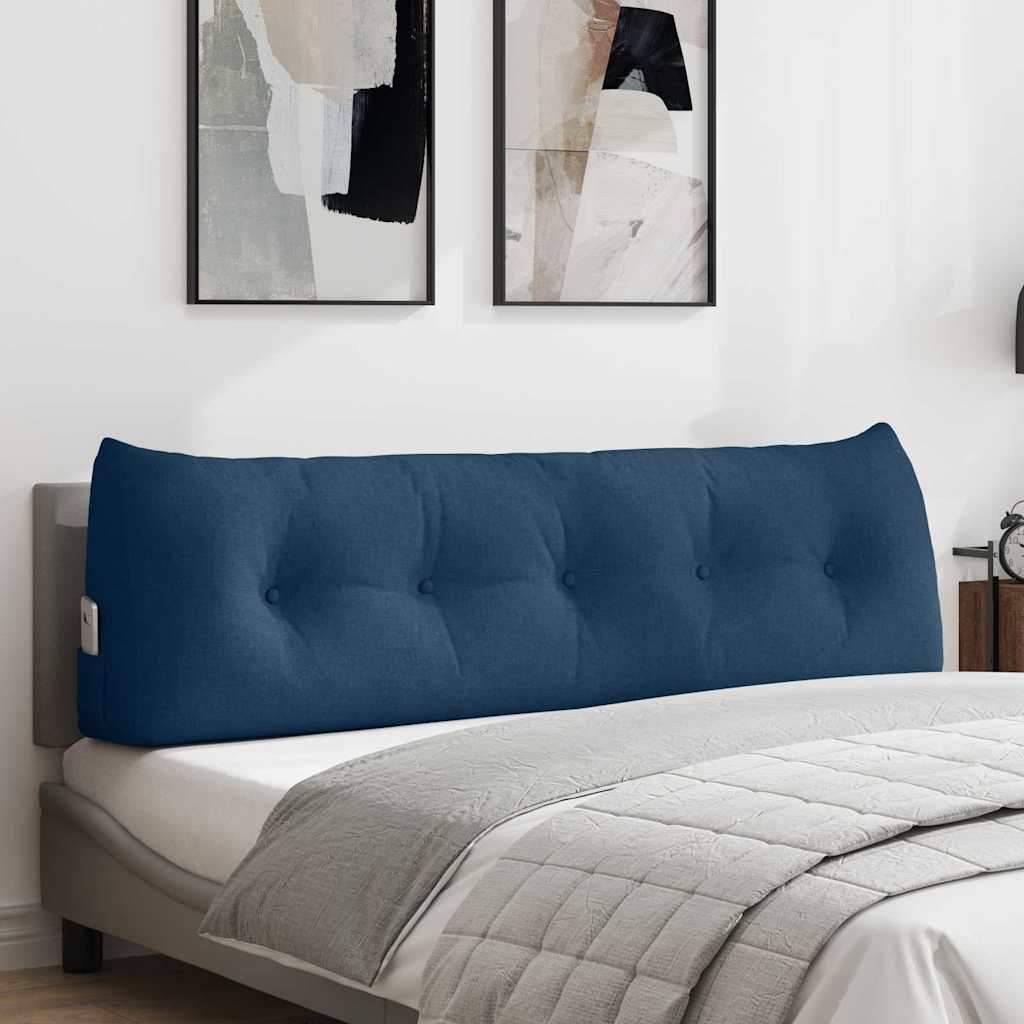 Vidaxl rugkussen blauw 160 x 24 x 50 cm stof