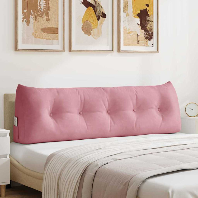 Vidaxl rugkussen roze 160 x 24 x 50 cm fluweel