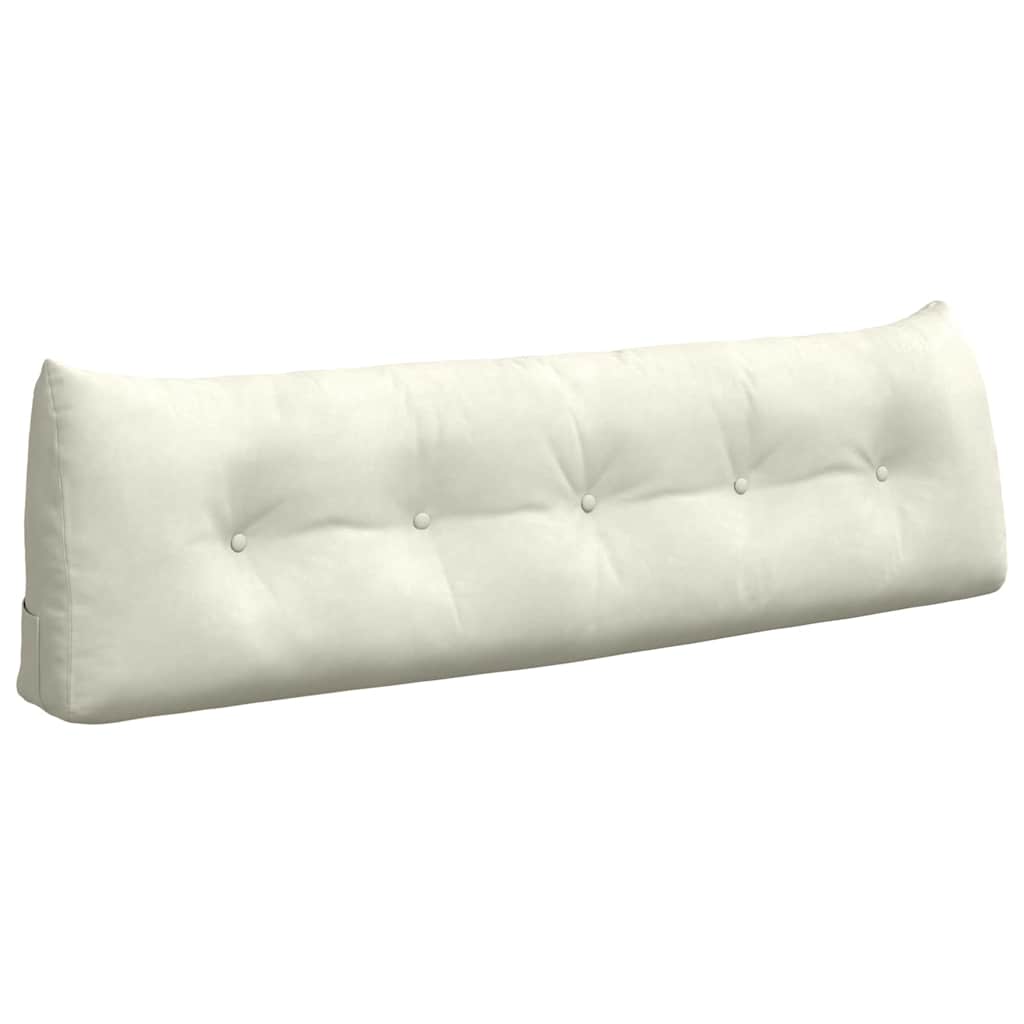 Vidaxl rugkussen crème 160 x 24 x 50 cm fluweel