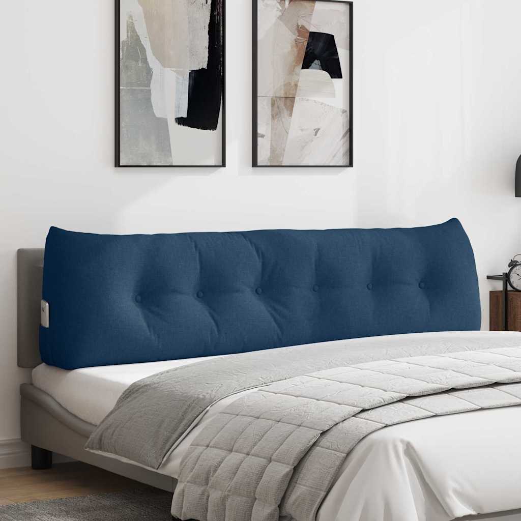 Vidaxl rugkussen blauw 180 x 24 x 50 cm stof