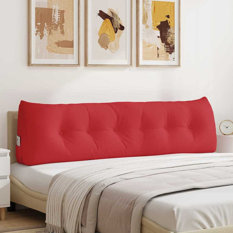 Vidaxl rugkussen rood 180 x 24 x 50 cm stof