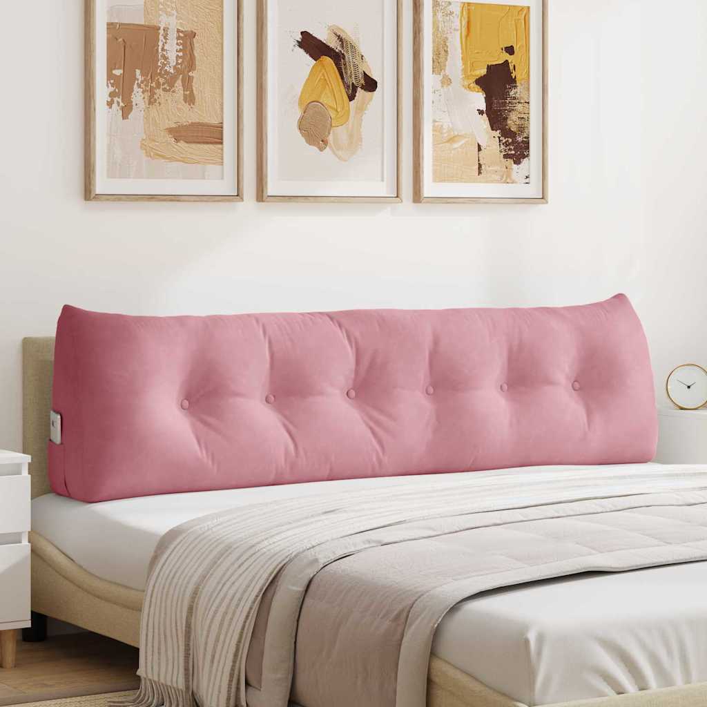 Vidaxl rugkussen roze 180 x 24 x 50 cm fluweel