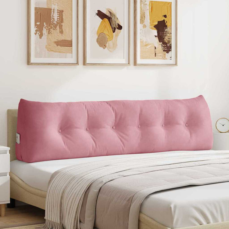 Vidaxl rugkussen roze 180 x 24 x 50 cm fluweel