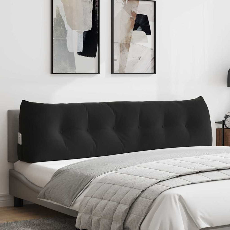 Vidaxl rugkussen zwart 180 x 24 x 50 cm fluweel