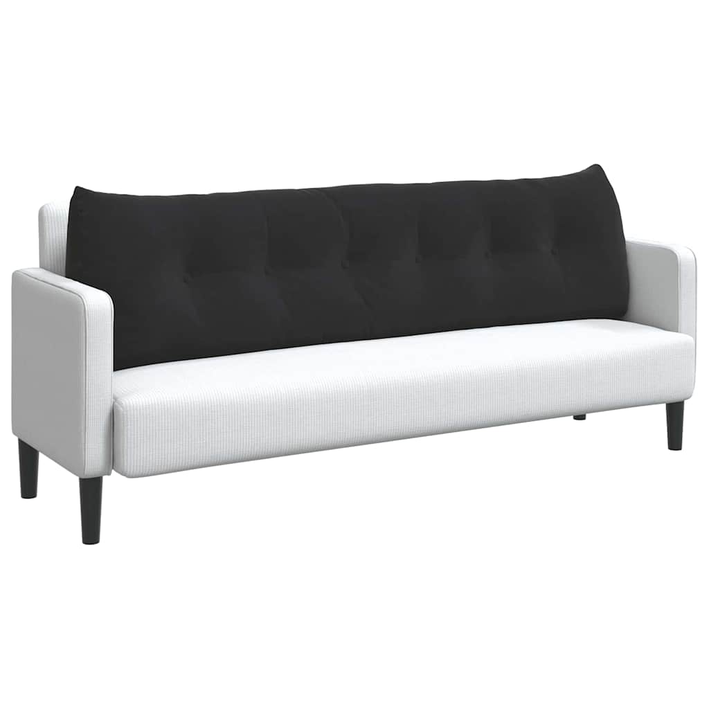 Vidaxl rugkussen zwart 180 x 24 x 50 cm fluweel
