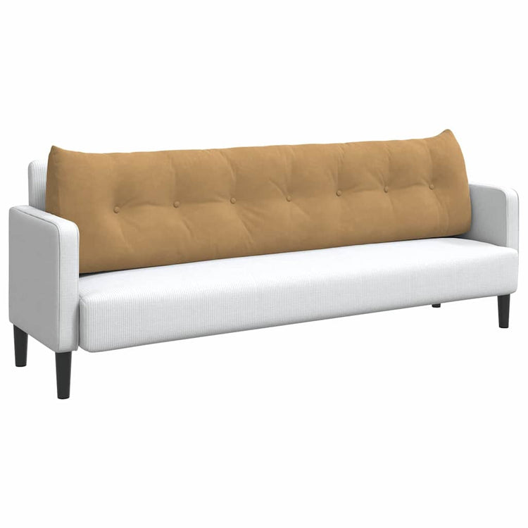 Vidaxl rugkussen bruin 200 x 24 x 50 cm fluweel