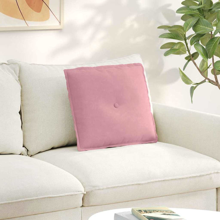 Vidaxl rugkussen roze 50 x 45 cm katoen stof